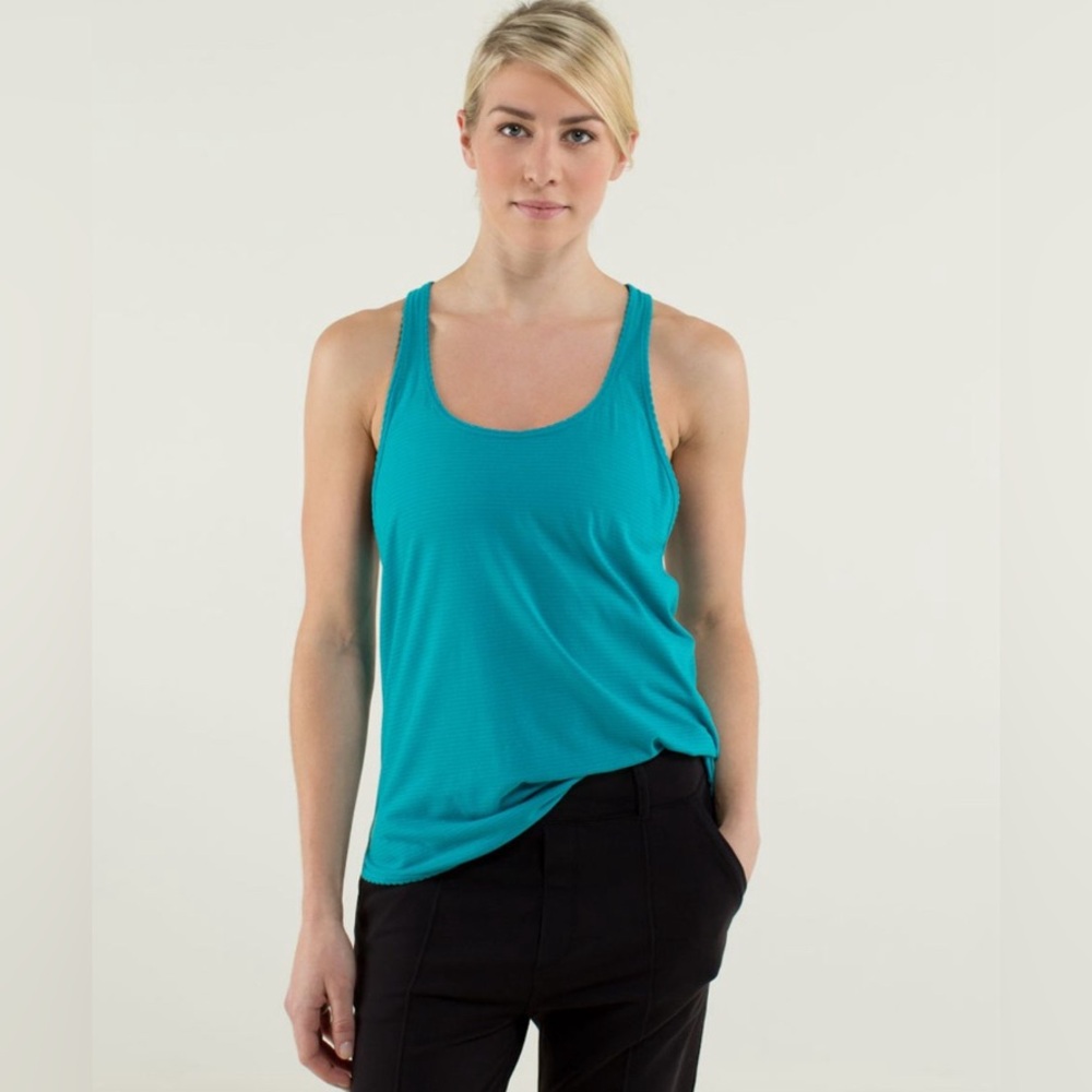 Lululemon 105 F Singlet *Silver Surge Green Teal 6 Tank Top Light Luon